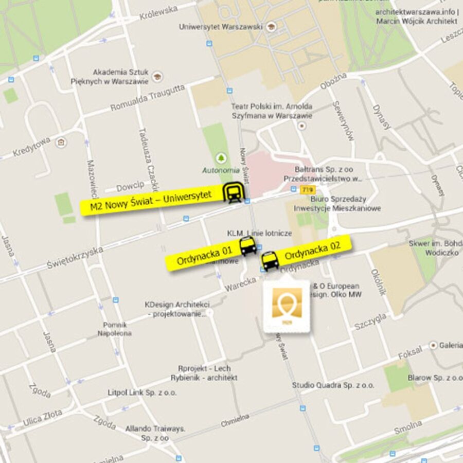 Mapka - komunikacja miejsca