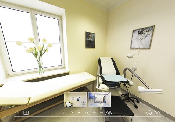 Spacer wirtualny po gabinecie ginekologiczno-urologicznym