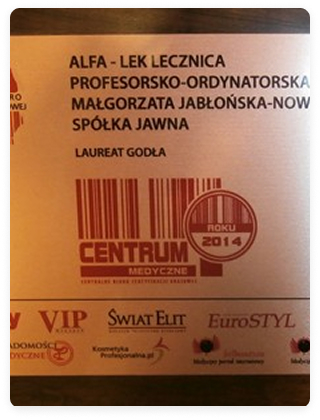 Laureat Konkursu Zdrowie, Medycyna i Farmacja Roku 2014