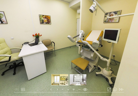 Spacer wirtualny po gabinecie ginekologicznym nr. 3 w Alfa-Lek Warszawa